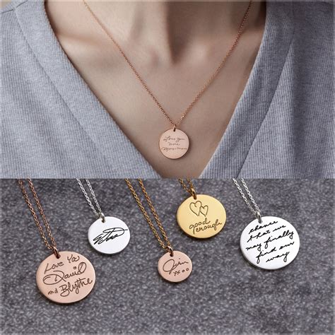 etsy handwriting necklace